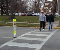 Students crossing cross walk