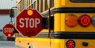 School Bus with it's stop sign